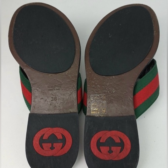 Gucci Kika GG Web Flip Flips size 36 - Picture 6 of 9